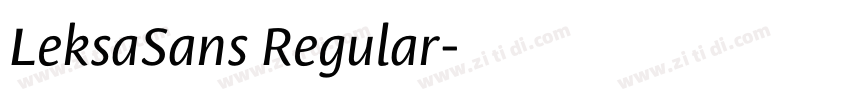 LeksaSans Regular字体转换